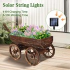 1 Tier Wooden Planter Box with Wheels B