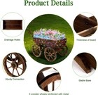 1 Tier Wooden Planter Box with Wheels C