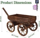 1 Tier Wooden Planter Box with Wheels E
