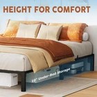 10in Queen Metal Platform Bed Frame E