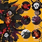 24 in. Glitter Halloween Wreath Outdoor C