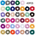 40 Pcs Hair Silk Scrunchies C