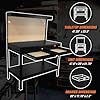 48-Inch Workbench with Power Outlets and Light, Black B