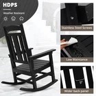 Black Outdoor Rocking Chairs Set of 2 C