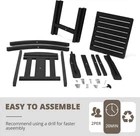 Black Outdoor Rocking Chairs Set of 2 D