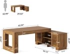 Brown 63in L Shaped Executive Desk B