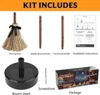 Halloween 43.5 in. Tall Animated Floating Witch's Broom C