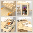 Oak Surface Kids Art Table D