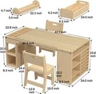 Oak Surface Kids Art Table F