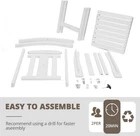 White 2 Rocking Chairs Set Weather Resistant Poly Plastic D
