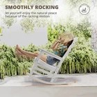 White 2 Rocking Chairs Set Weather Resistant Poly Plastic E