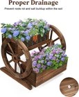 Wooden Wagon Planter Box C