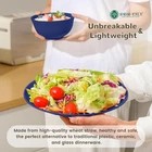 Dk Blue 40pc Wheat Straw Dinnerware F