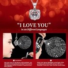 Perserved Wine Red Real Rose Necklace C