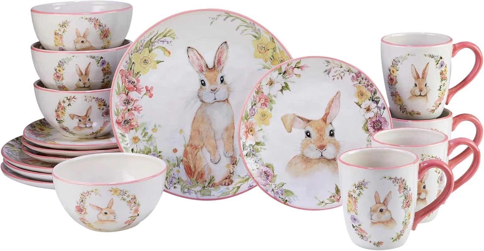 Easter Garden 16pc Dinnerware A