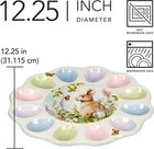 Easter Meadow 12.25in Ceramic Deviled Egg Plate B
