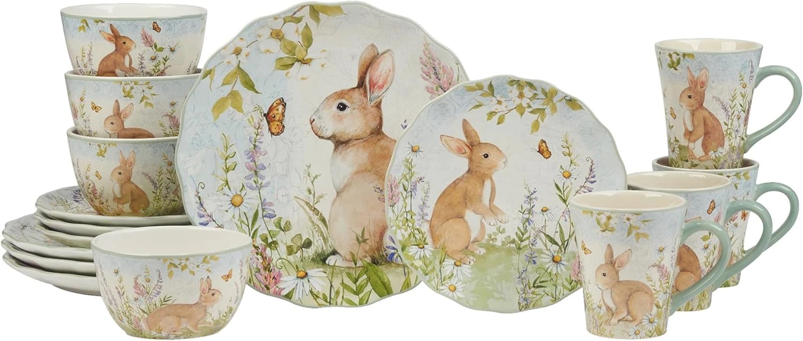 Easter Meadow 16pc Ceramic A