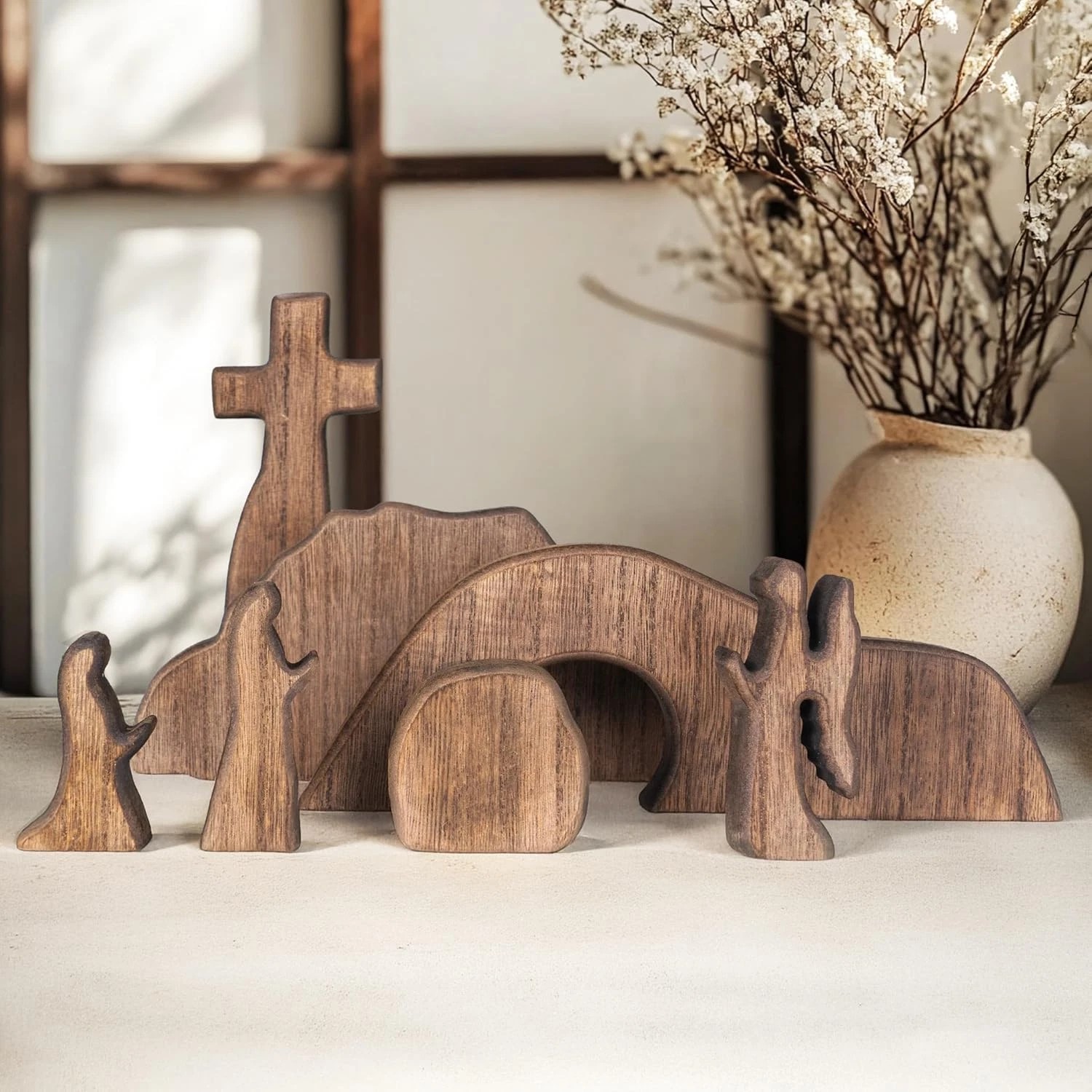 Empty Tomb Easter Scene Wooden A